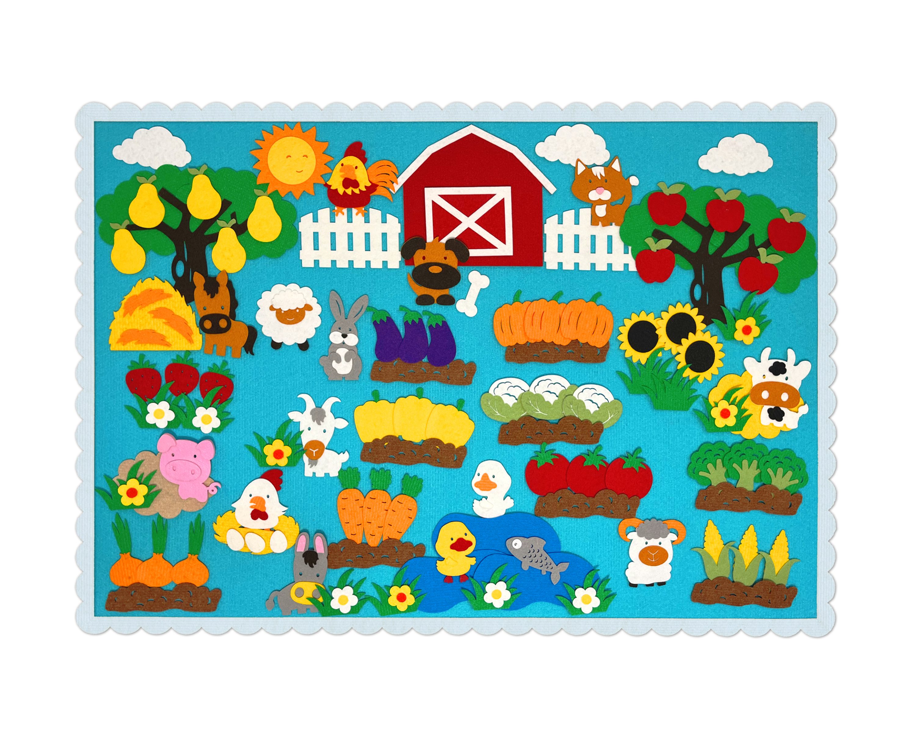 🐣 “Farm Stories” Felt Storyboard Play Set for Children’s Early Learning and Development