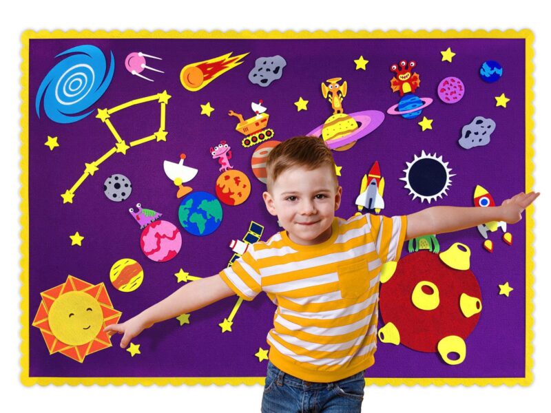 🚀 "Space Stories" Felt Storyboard Play Set for Children's Early Learning and Development