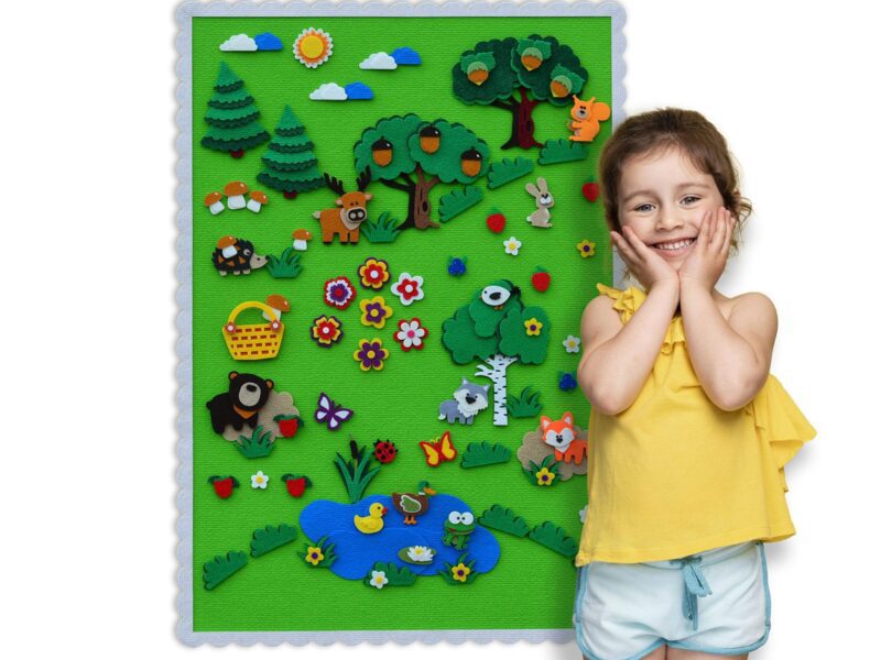 “Forest Stories” Premium Felt Storyboard Play Set for Children’s Early Learning and Development