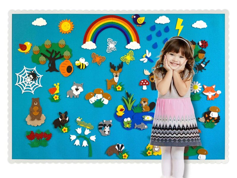 🦔 "Woodland Stories" Felt Storyboard Play Set for Children's Early Learning and Development