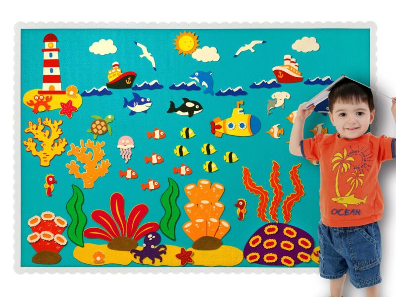 🐳 "Ocean Stories" Felt Storyboard Play Set for Children's Early Learning and Development