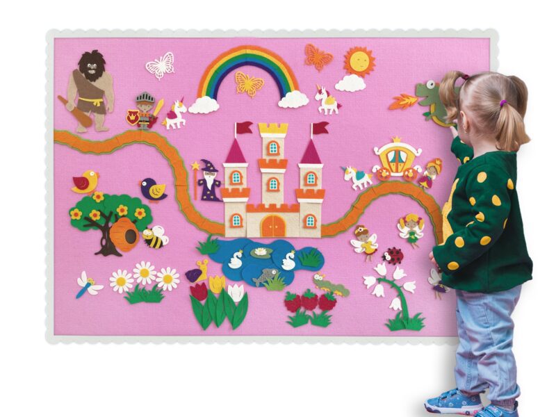 🏰 “Fairy Tales” Felt Storyboard Play Set for Children’s Early Learning and Development