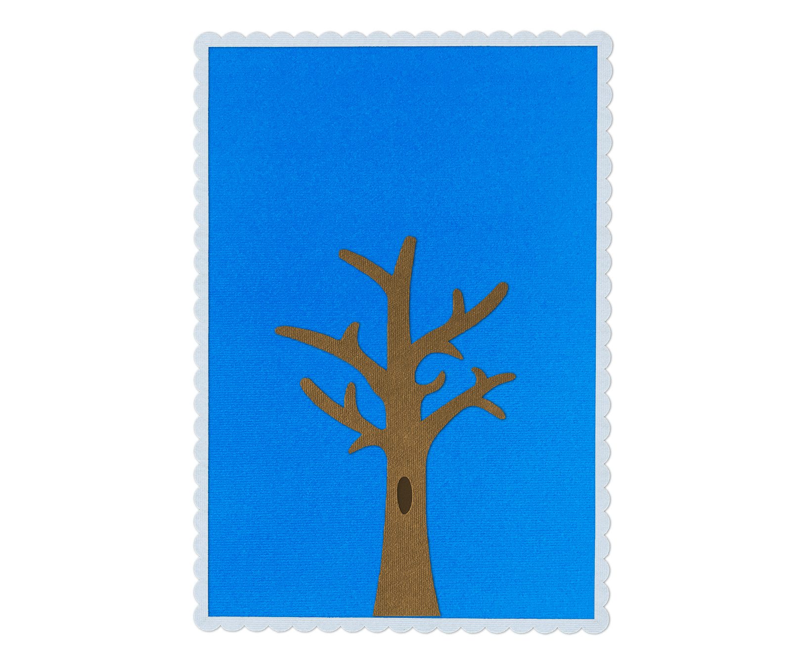 Wonderwall® Wall Play Mat for Felt Board Story Activities with a Tree, 100×70 cm, Blue