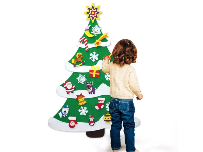 Christmas Tree with VELCRO® ornaments – Premium, 105×80 cm, 23 VELCRO®-backed toys