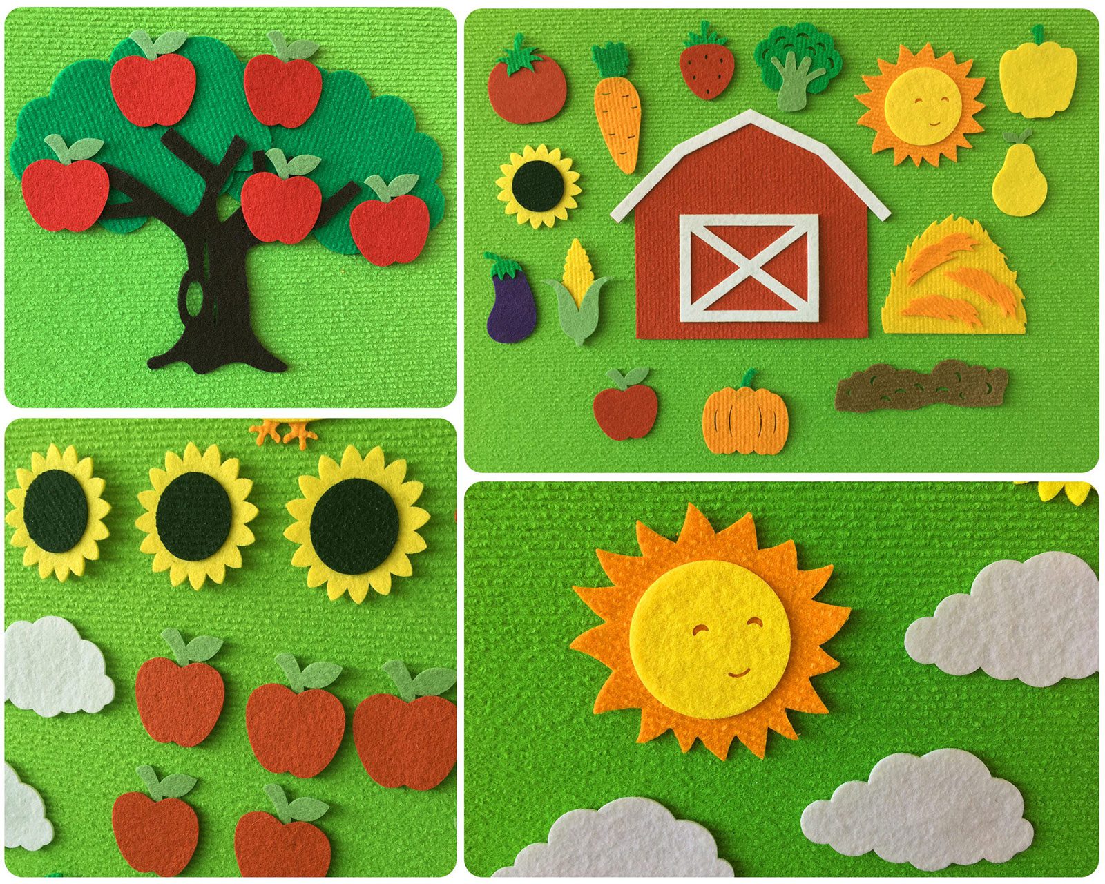 🐣 “Farm Stories” Felt Storyboard Play Set for Children’s Early Learning and Development