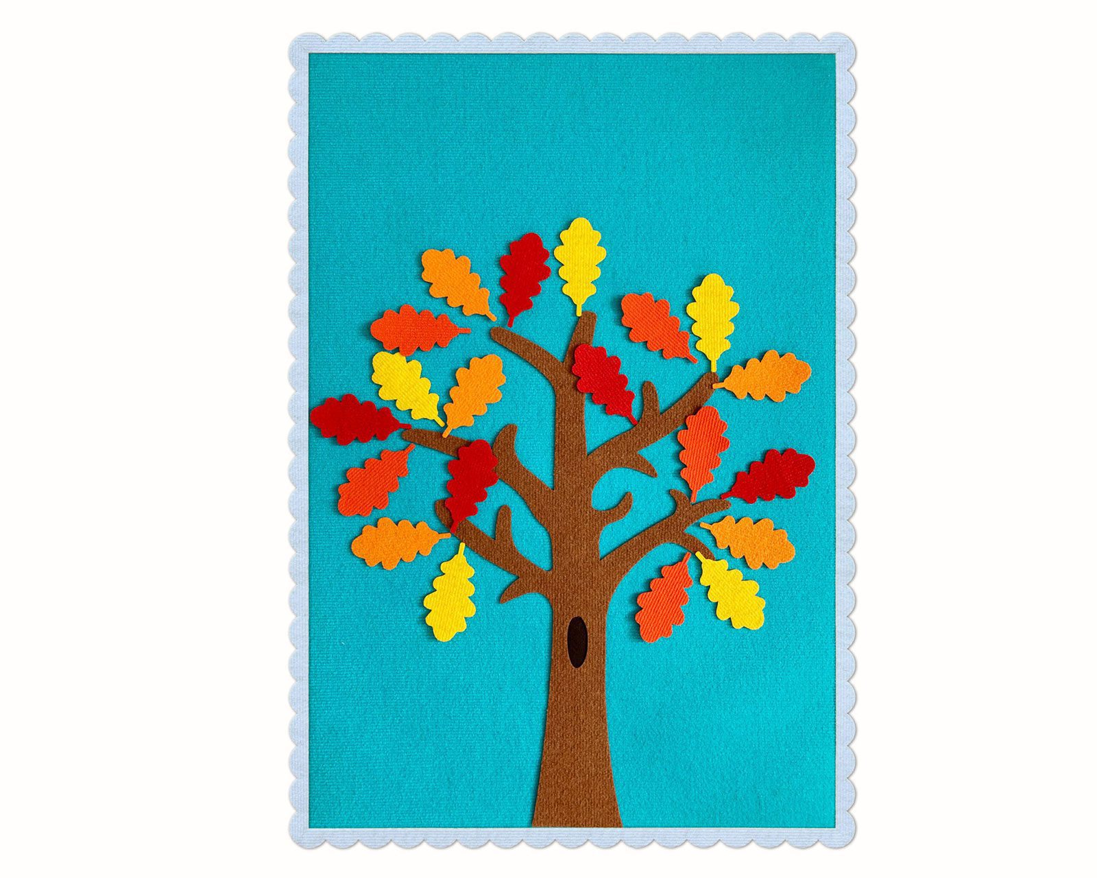 🌳 “Oak Leaves for Tree”, VELCRO® Toy Set for Felt Board Storytelling Activities – 20 Pieces, Mixed Color